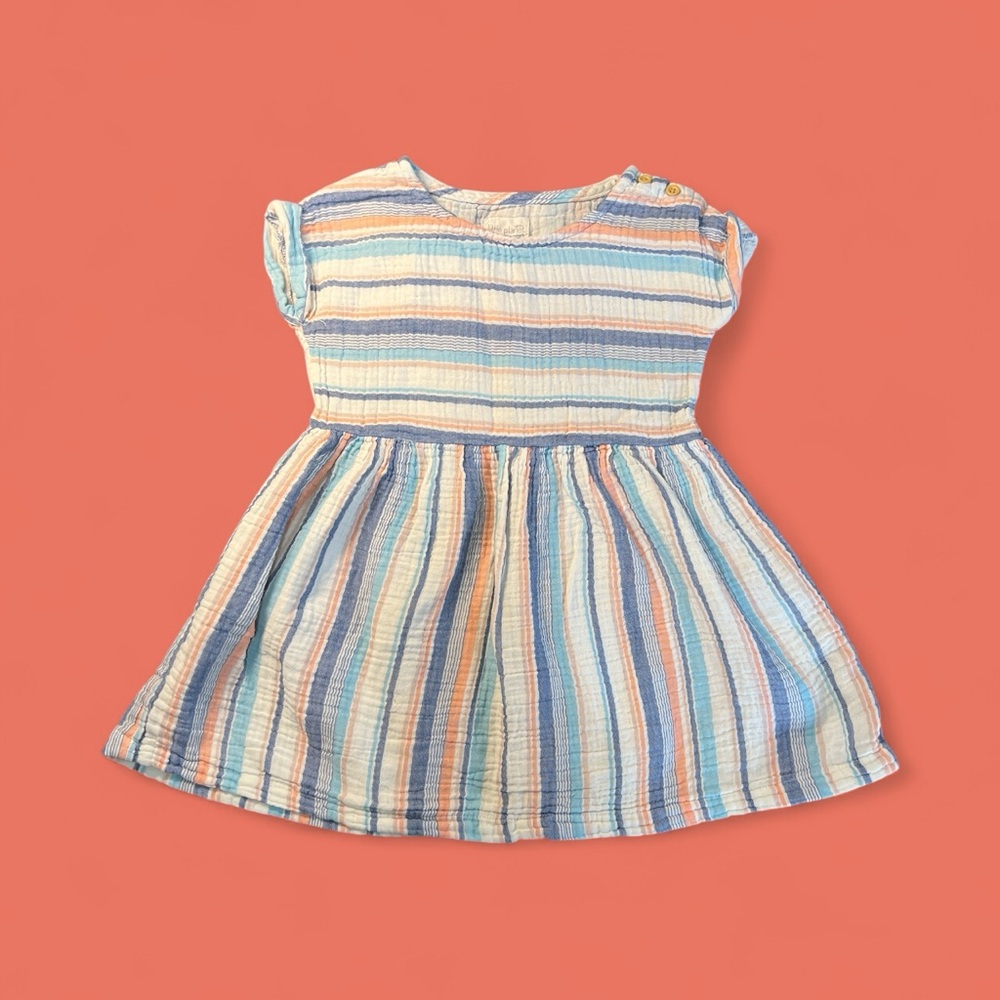 Little Planet by Carter Stripped cotton Dress : sz 3T